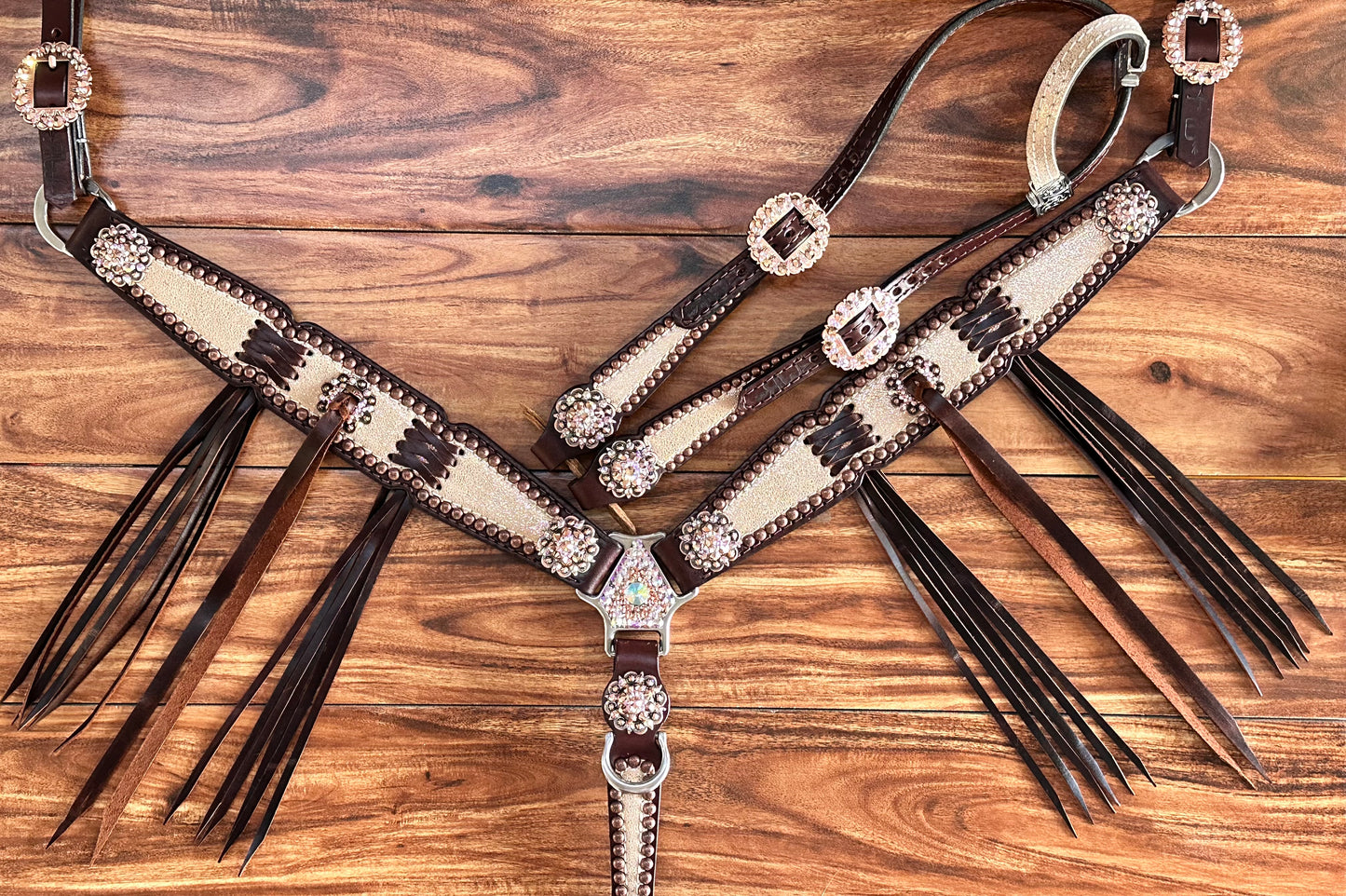 Champagne dazzle with cross stitch