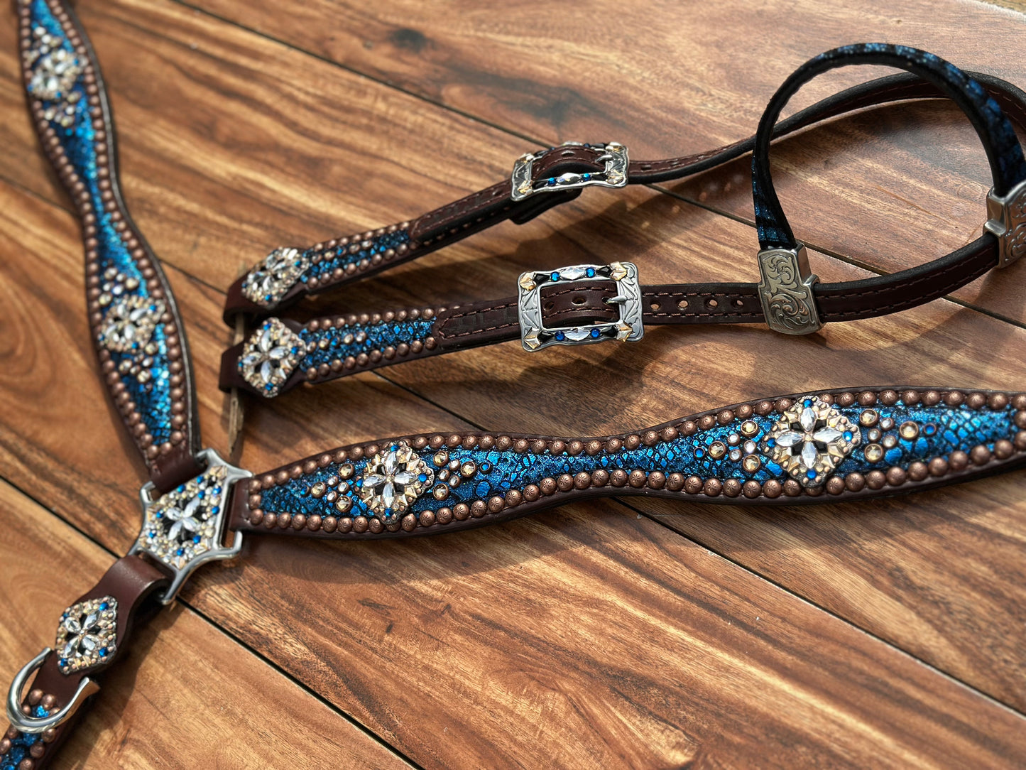 Blue Mystic with Gold and Copper