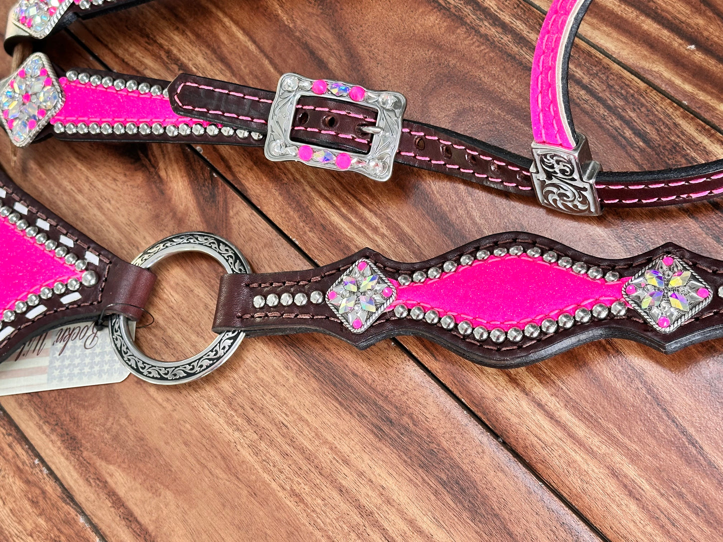 Pink glitter gladiator with rings