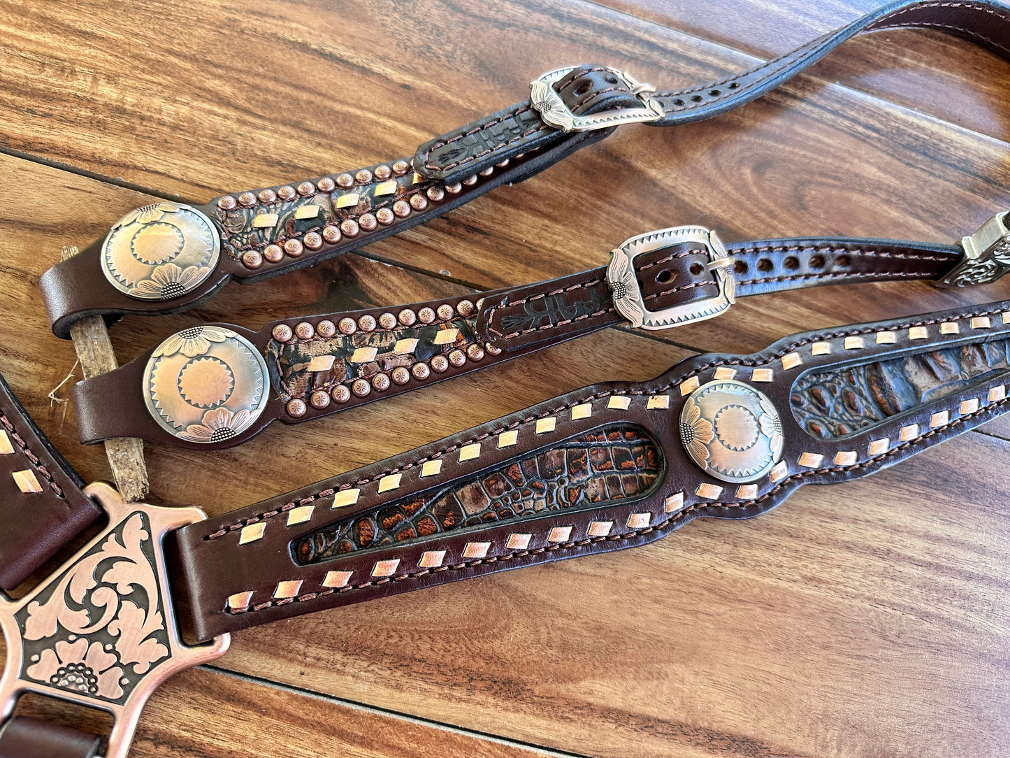 Brown copper gator with upgraded copper hardware