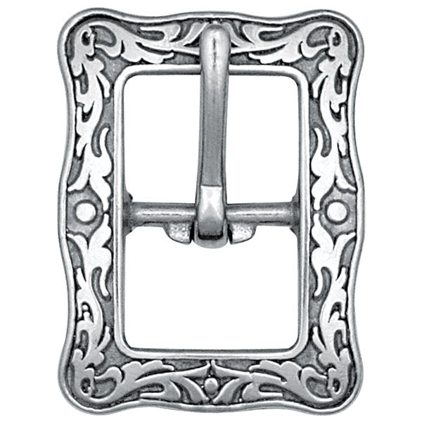Jeremiah Watt Engraved Floral Buckle, 3/4"
