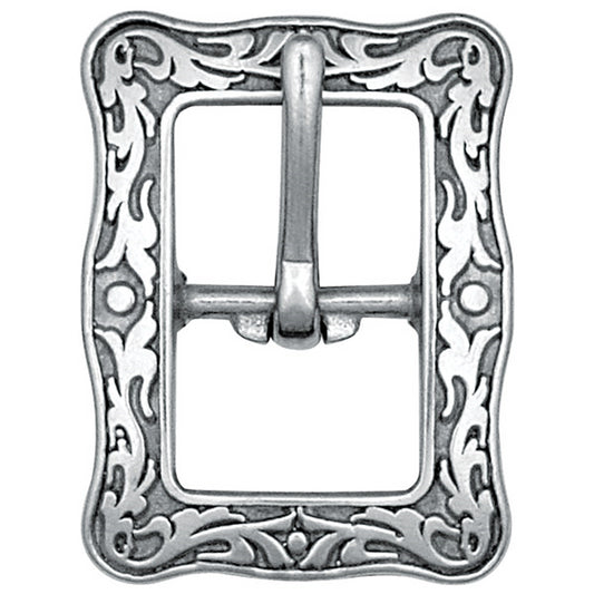 Jeremiah Watt Engraved Floral Buckle, 3/4"