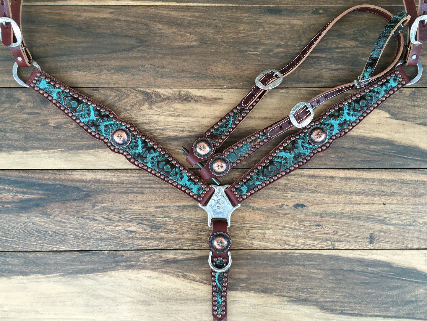 Green and Bronze Aztec