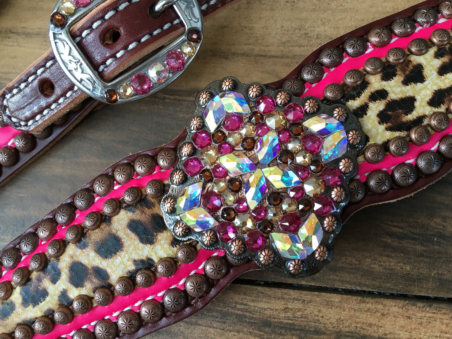 Neon Pink W/ Cheetah Overlay