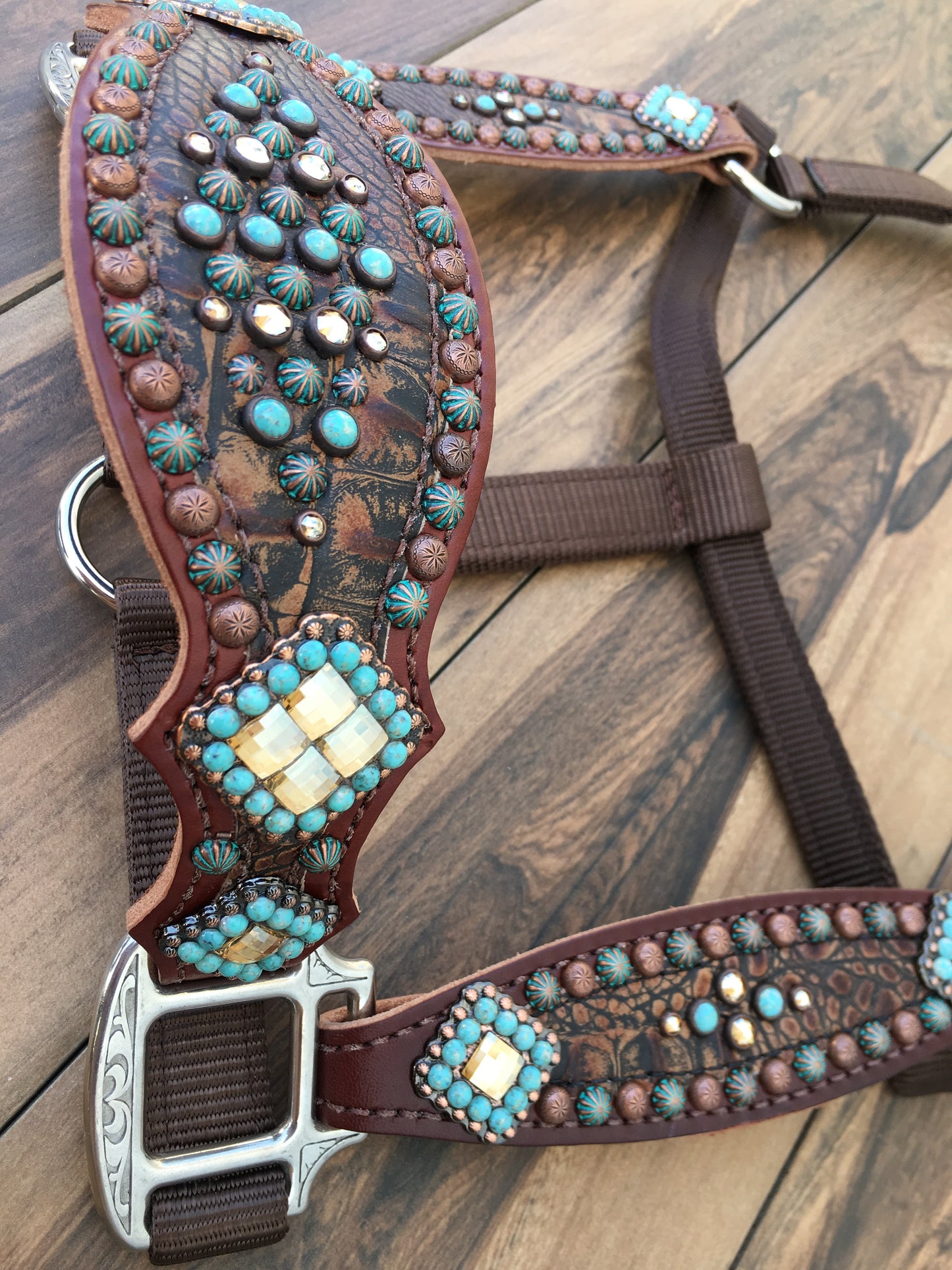 Rustic brown gator Halter