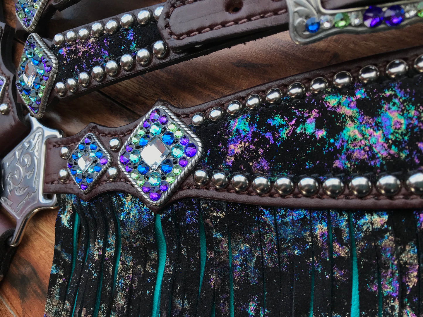 Northern Lights with Double Layered Turquoise Fringe