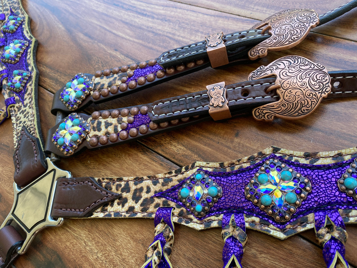 Cheetah and purple Ice with tassels