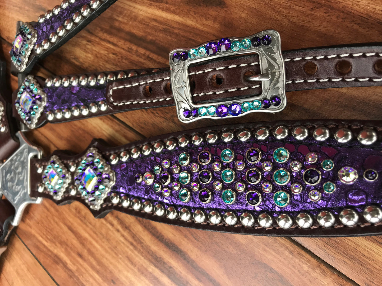 Purple mystic with turquoise