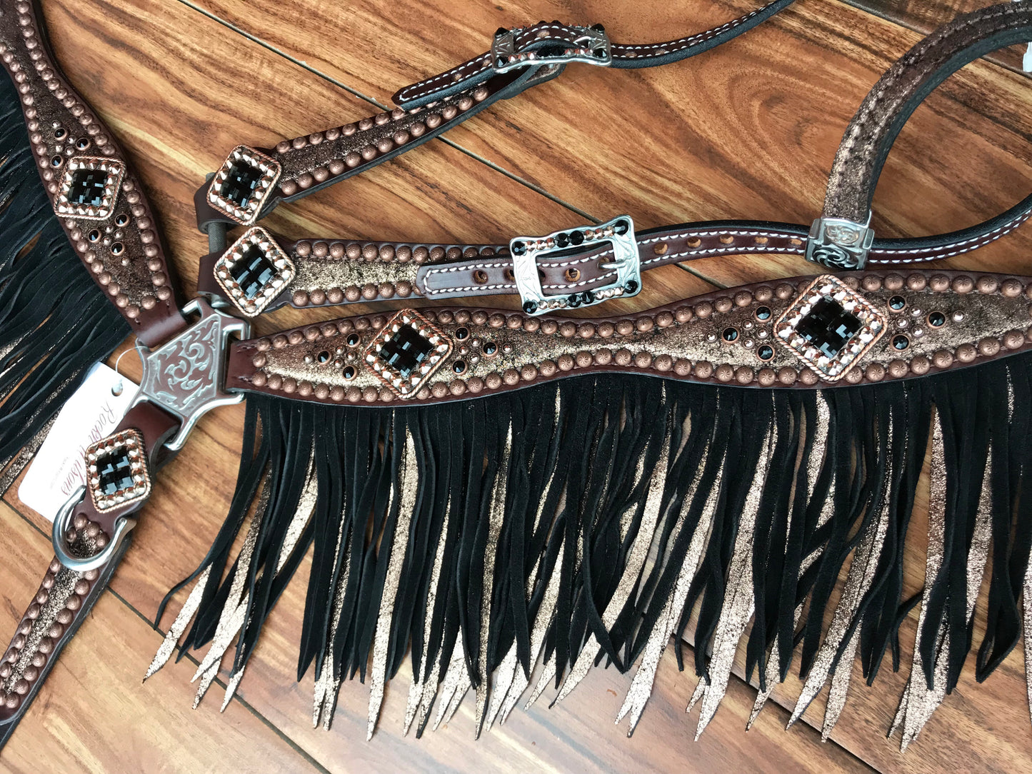 Rose gold with double fringe