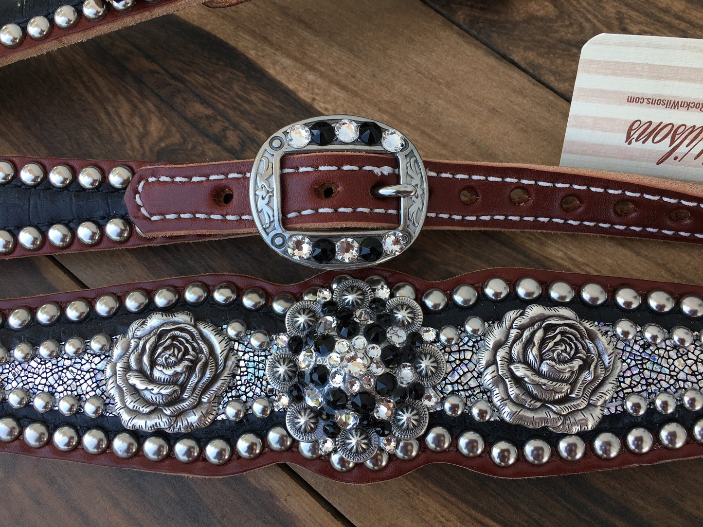 Black gator with Silver Ice and Roses