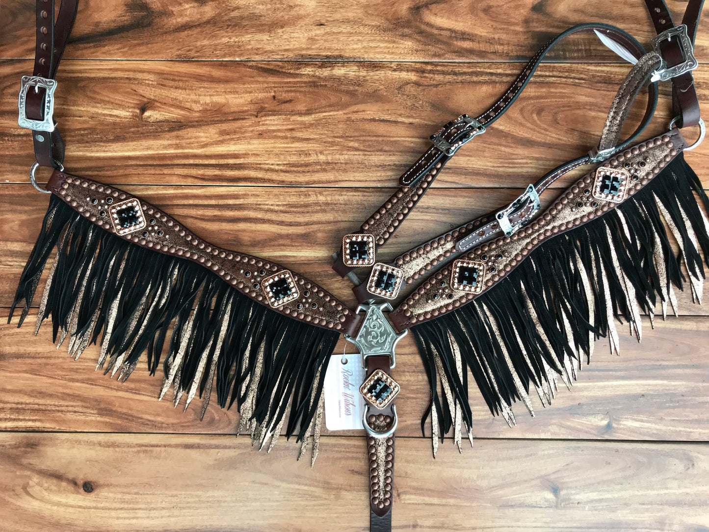 Rose gold with double fringe