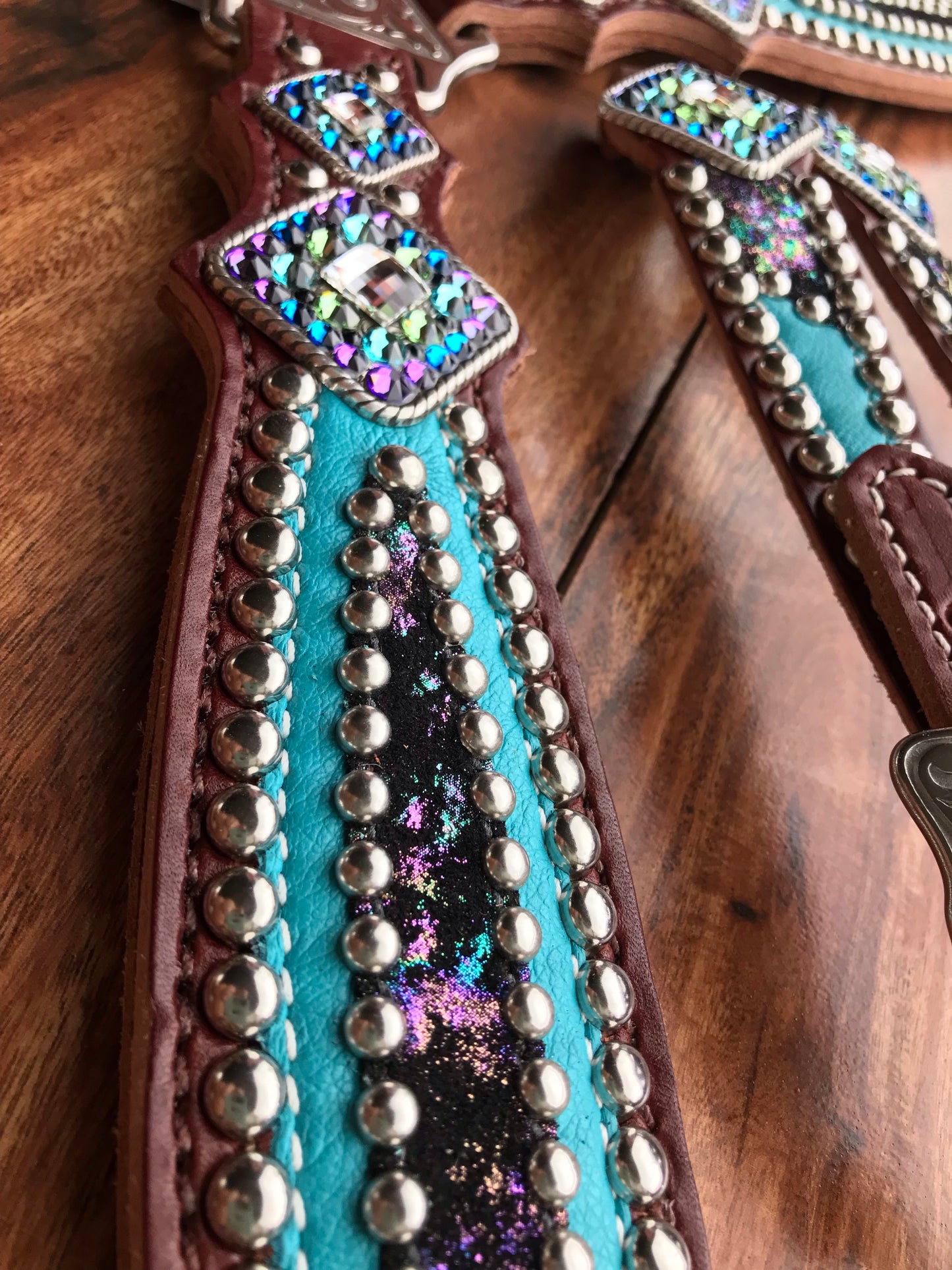 Turquoise with Northern Lights overlay