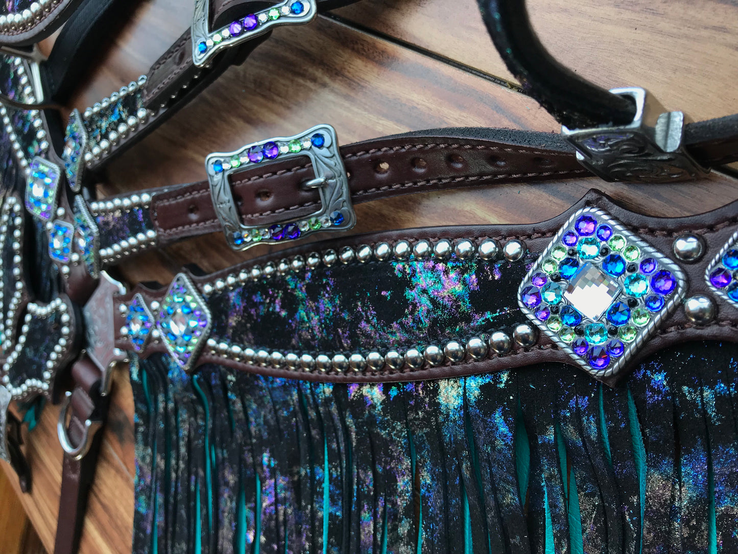 Northern Lights with Double Layered Turquoise Fringe