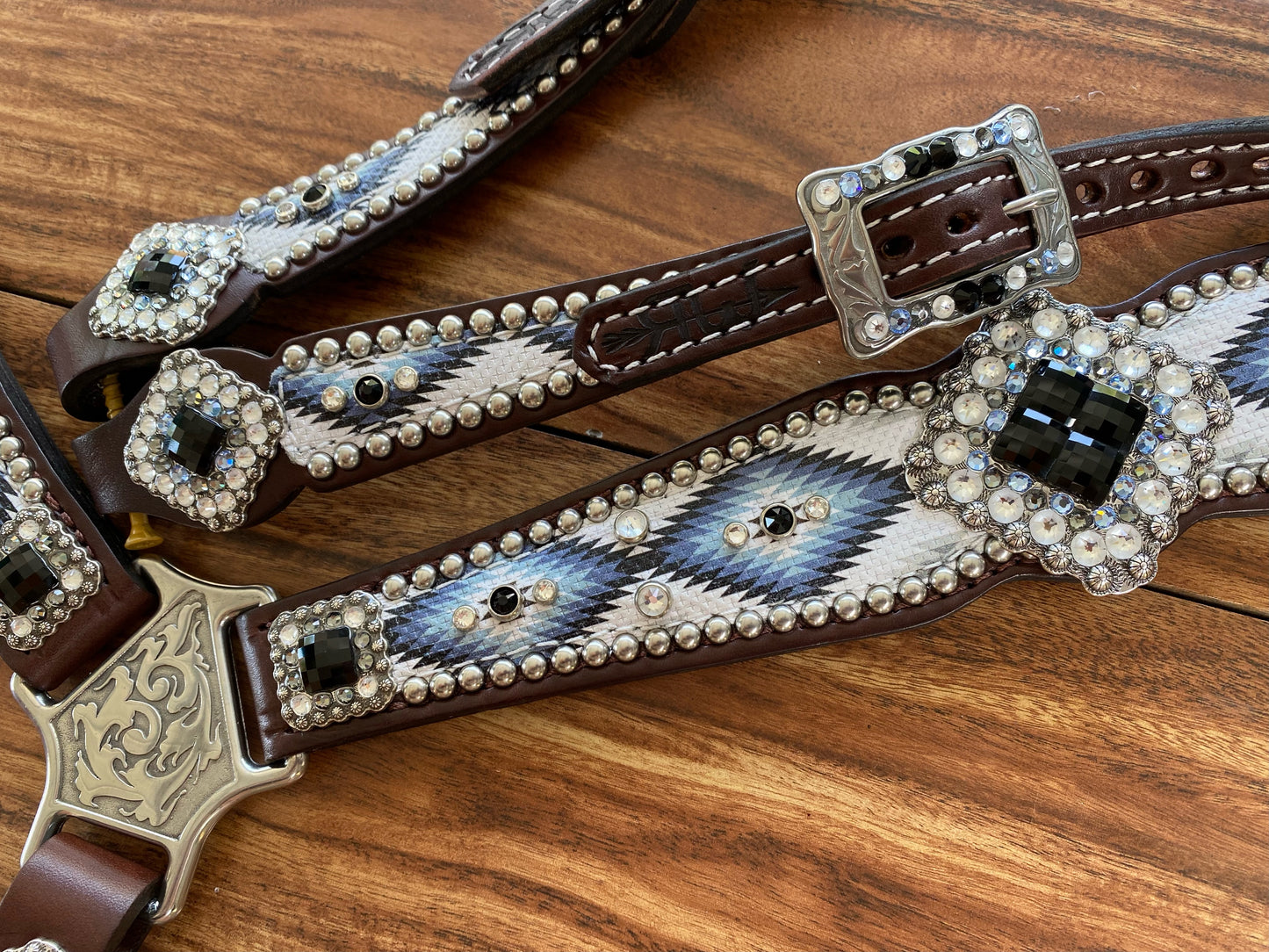 Blue And Black Aztec