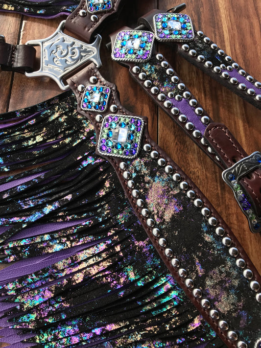 Northern Lights with Purple Double Layered fringe