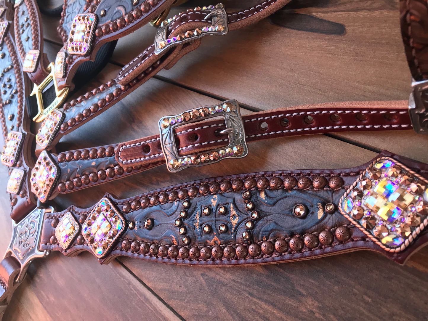 Copper frosted tooled