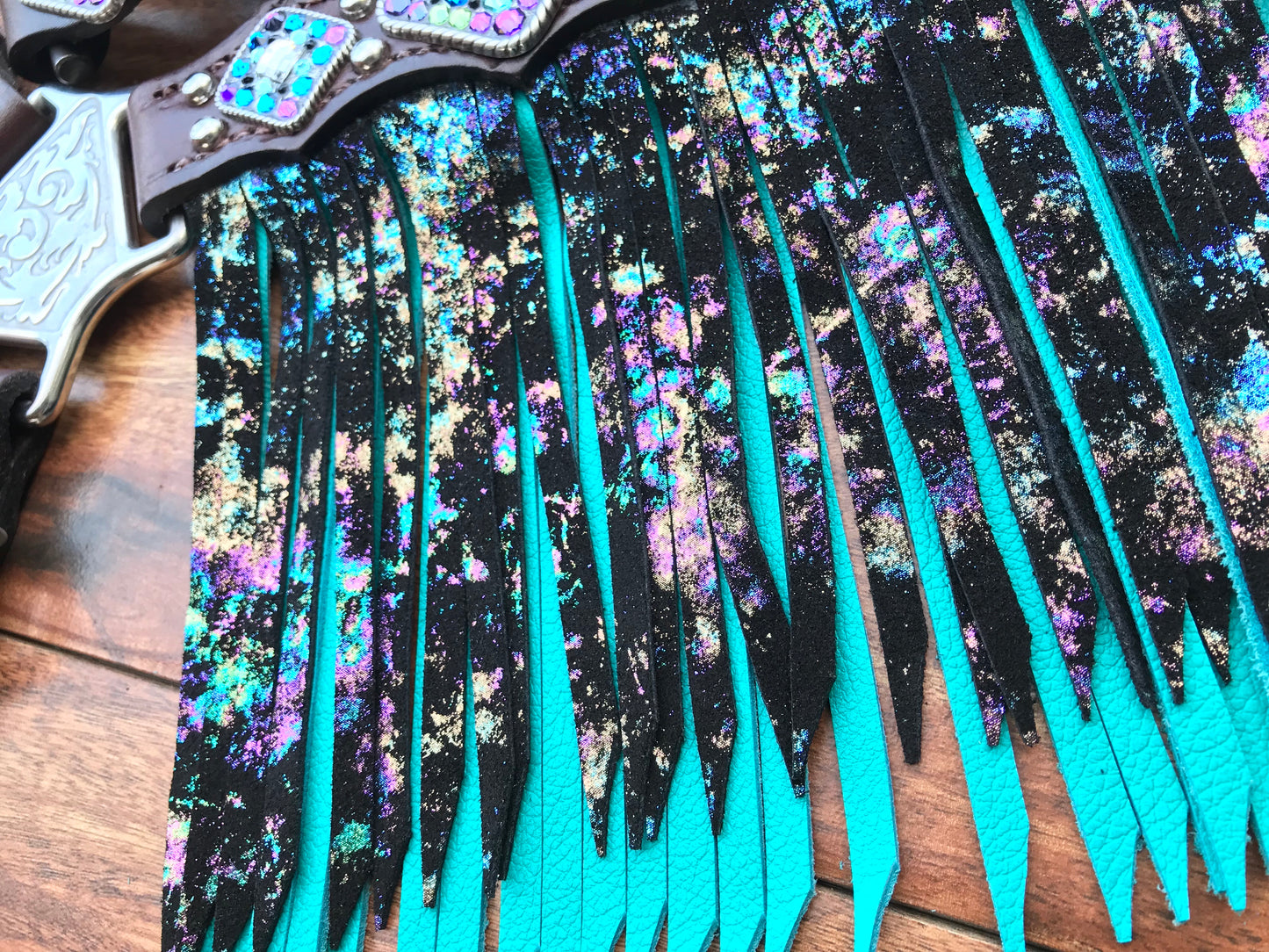 Northern Lights with Double Layered Turquoise Fringe