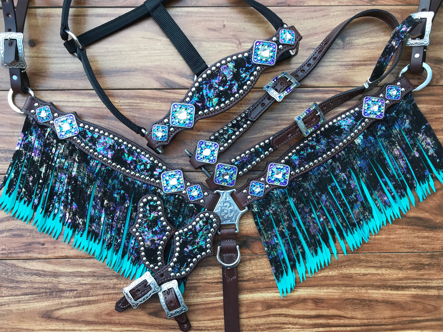 Northern Lights with Double Layered Turquoise Fringe