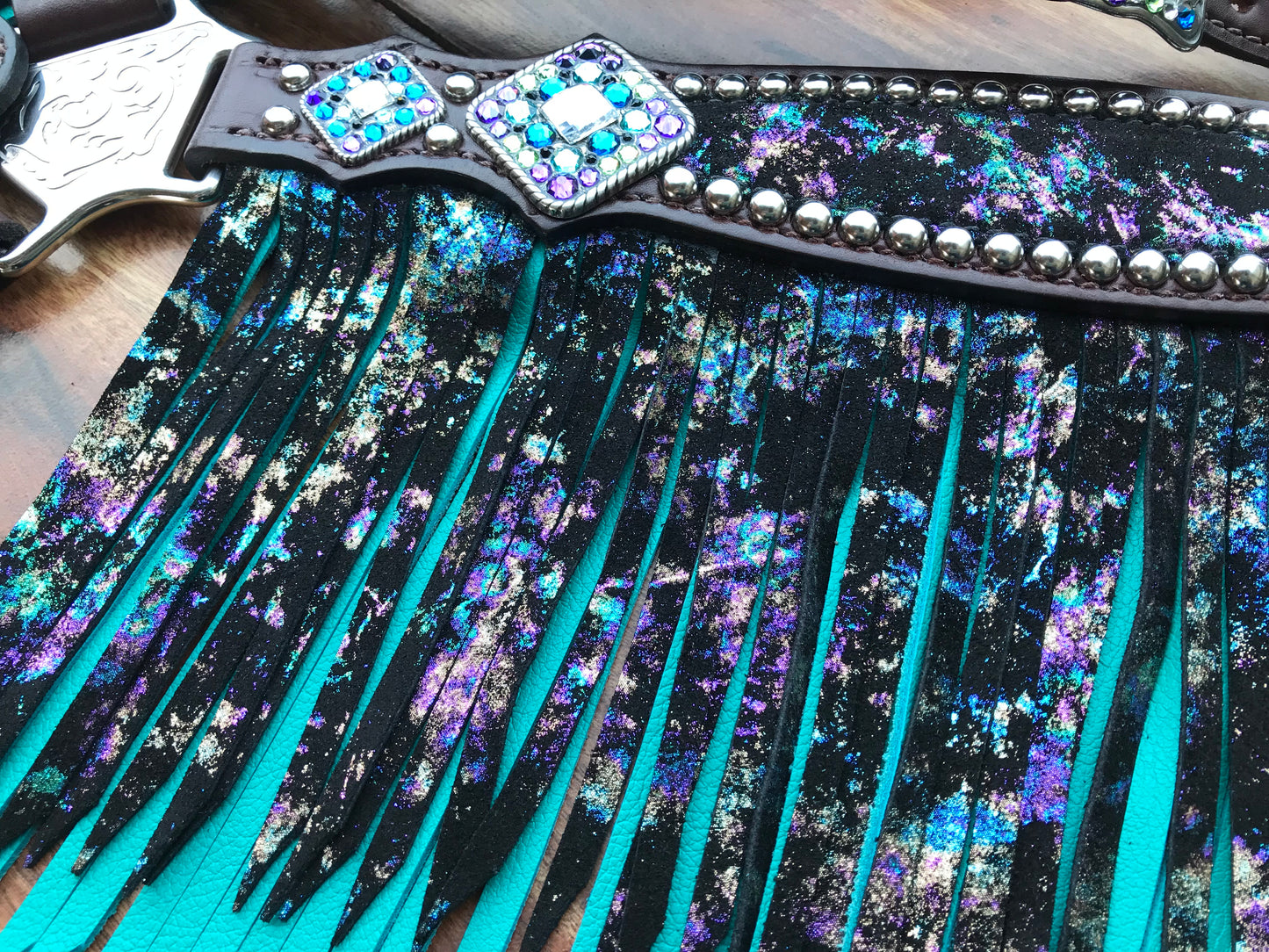 Northern Lights with Double Layered Turquoise Fringe