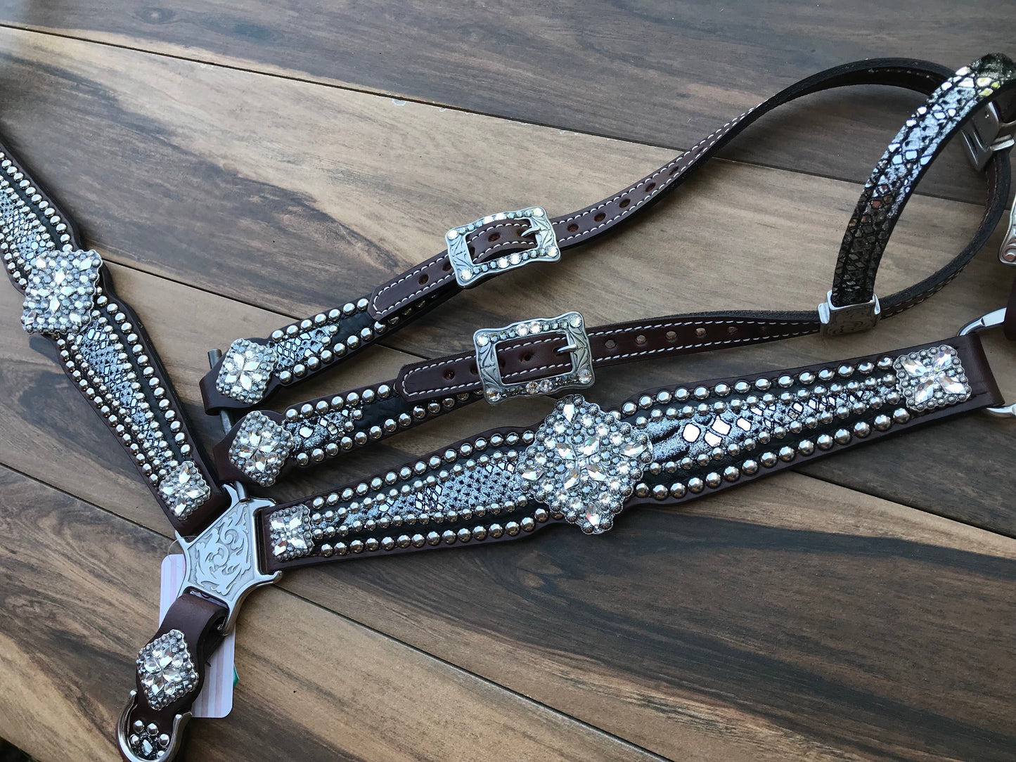 Black Gator with Silver Mystic Overlay