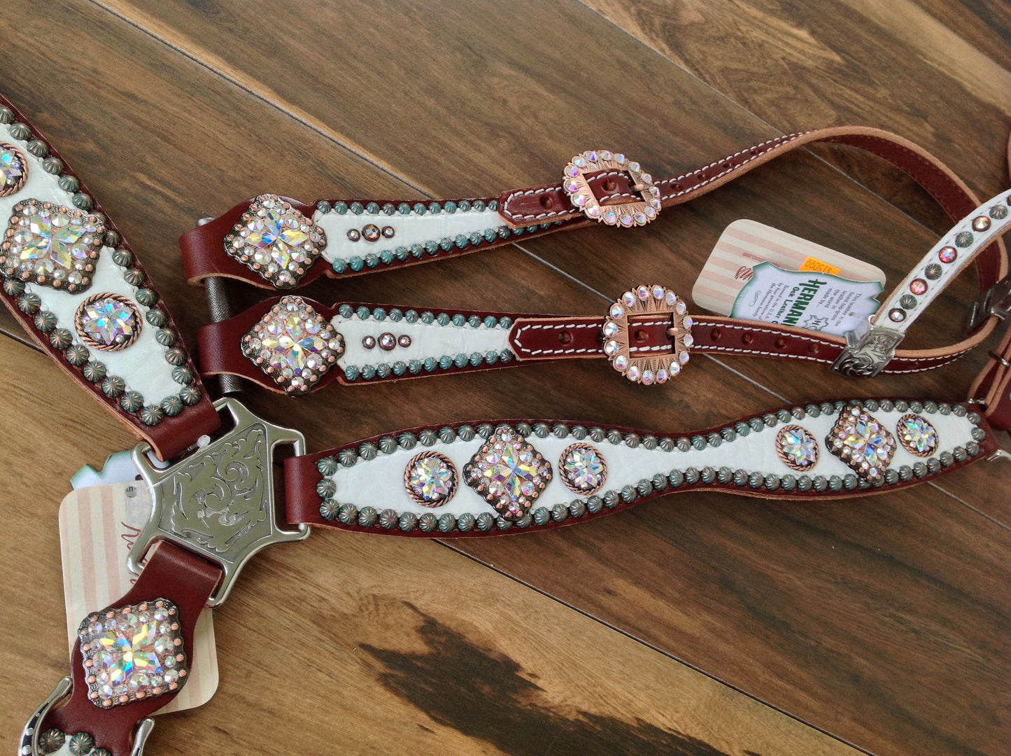 White Gator with Beautiful Conchos.