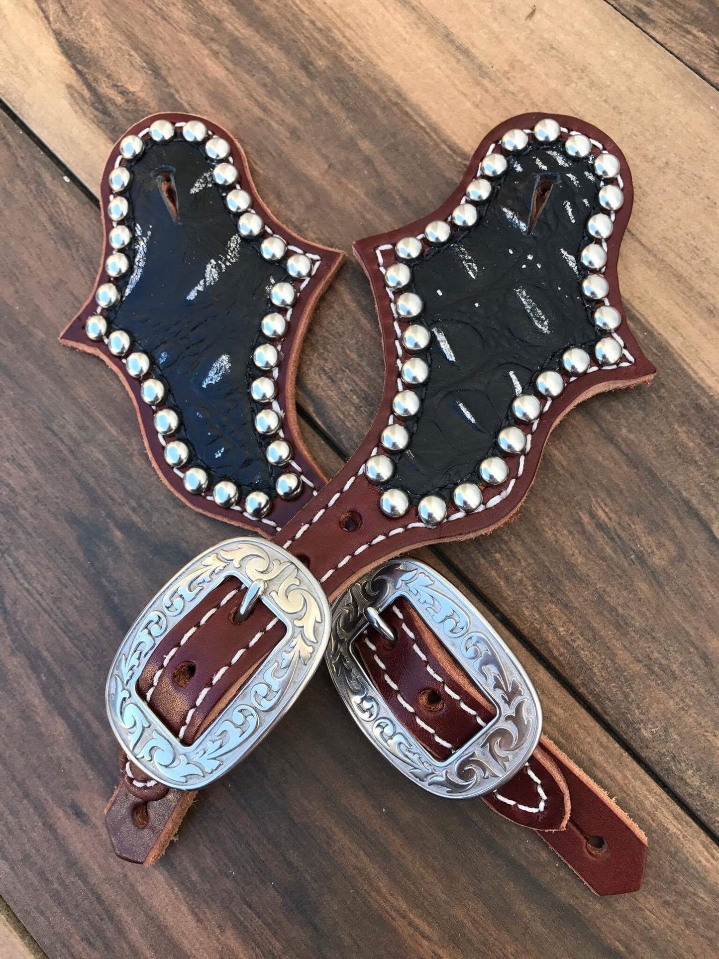 Black Gator W/ Silver Spots