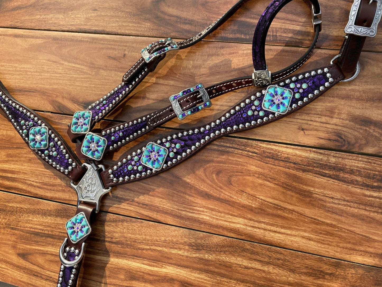 Purple mystic with turquoise rocks