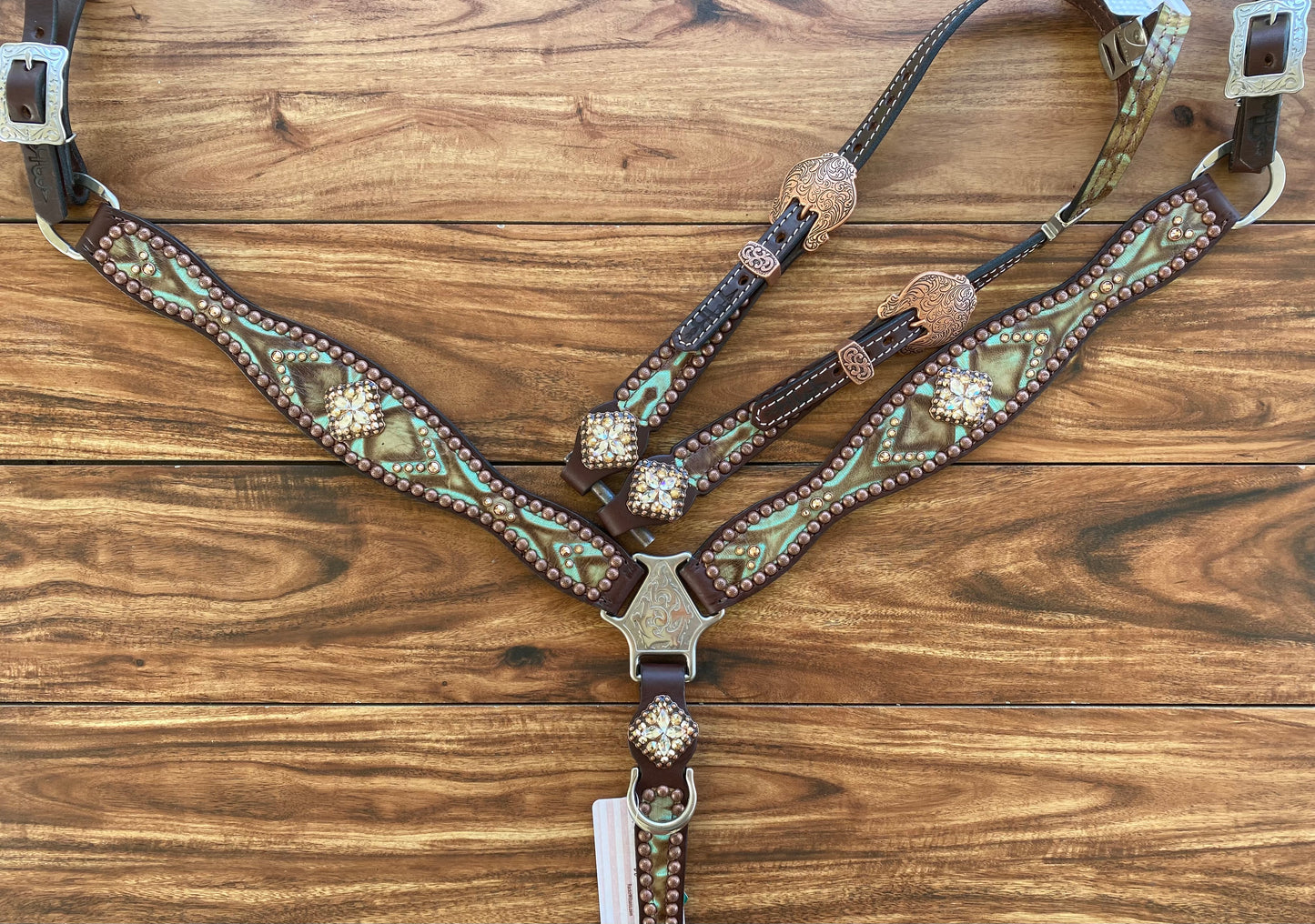 Green Aztec with crystals