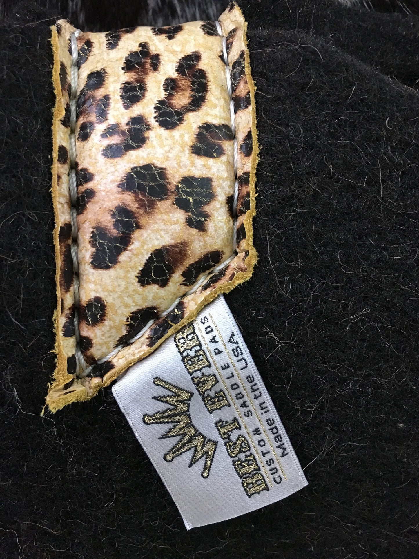 Best ever saddle pad with cheetah wear leathers