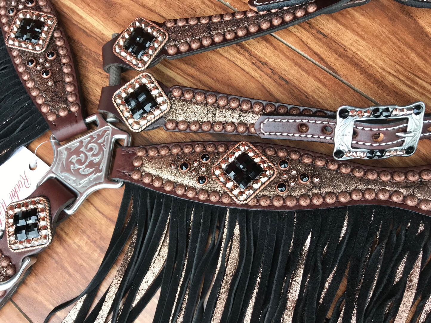 Rose gold with double fringe