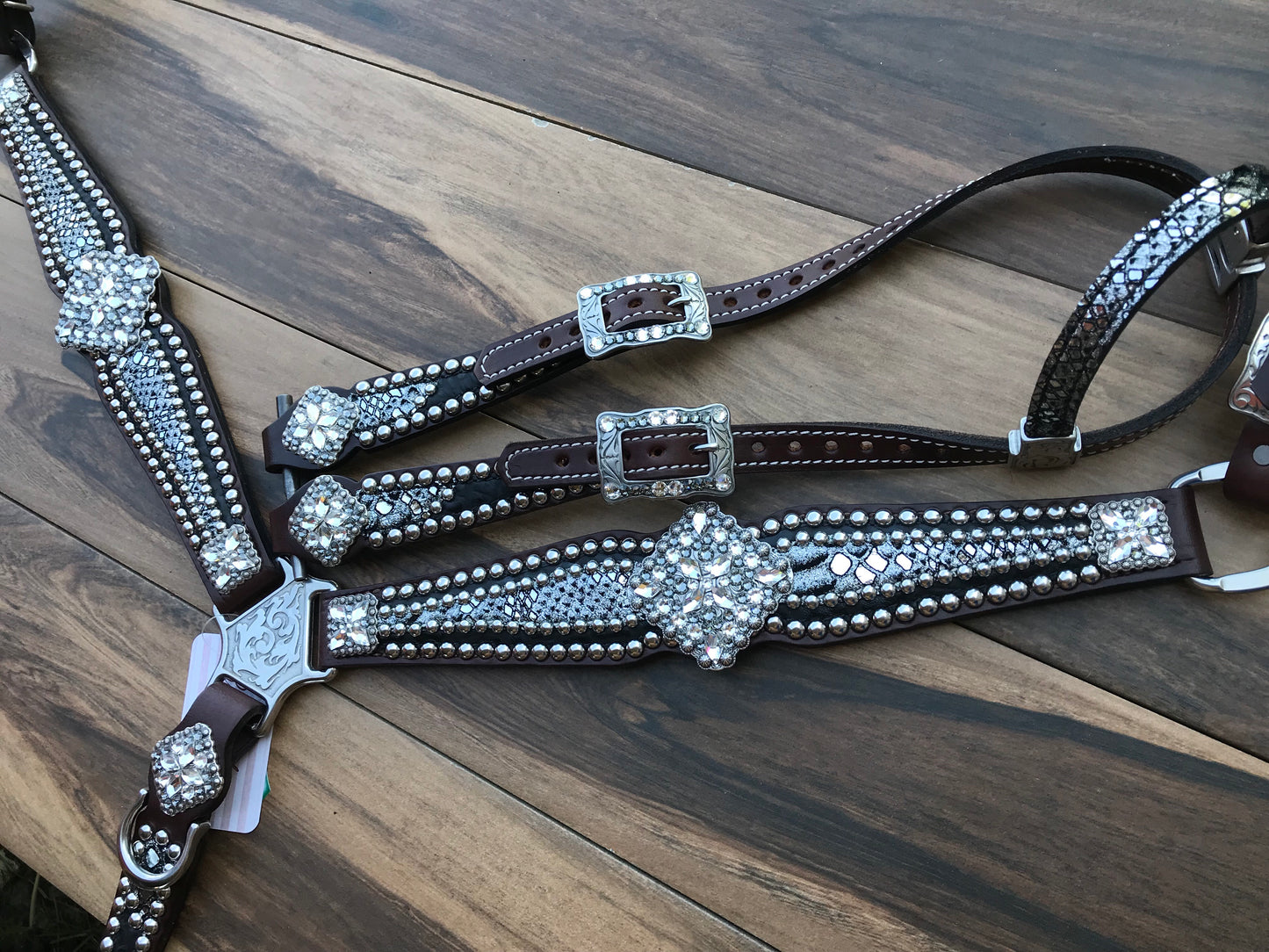 Black Gator with Silver Mystic Overlay