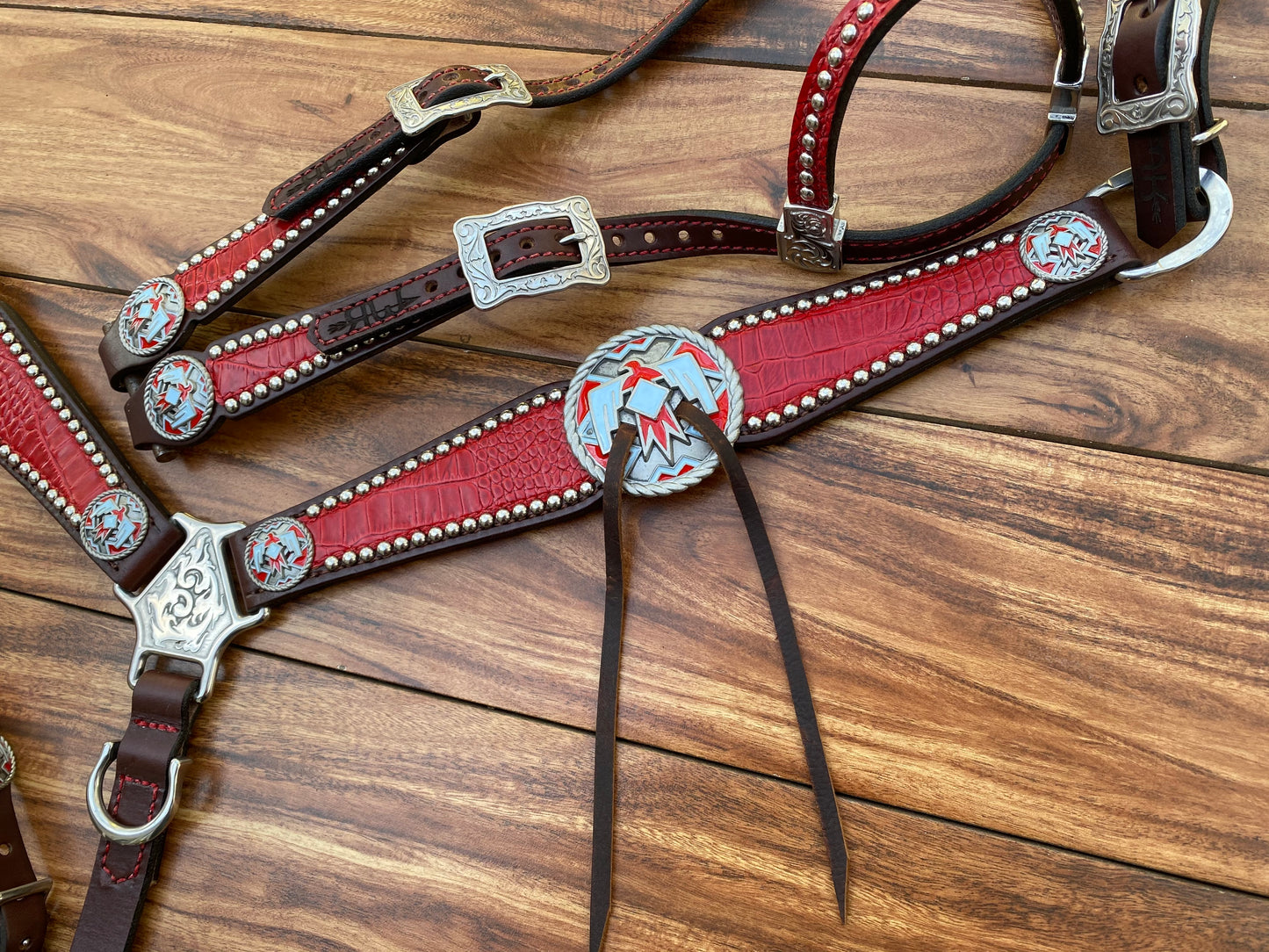 Red gator with large blue/red thunderbird