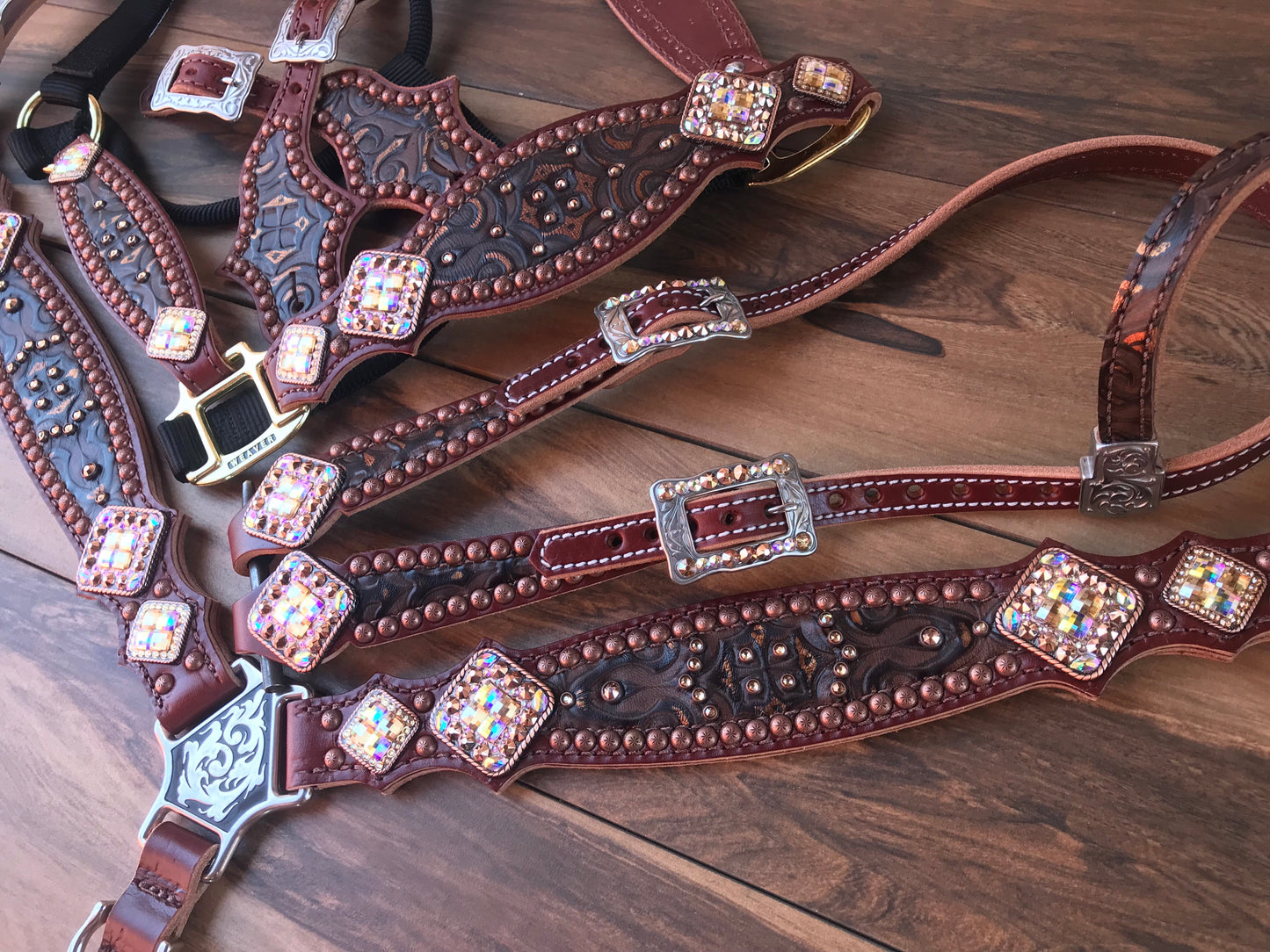 Copper frosted tooled