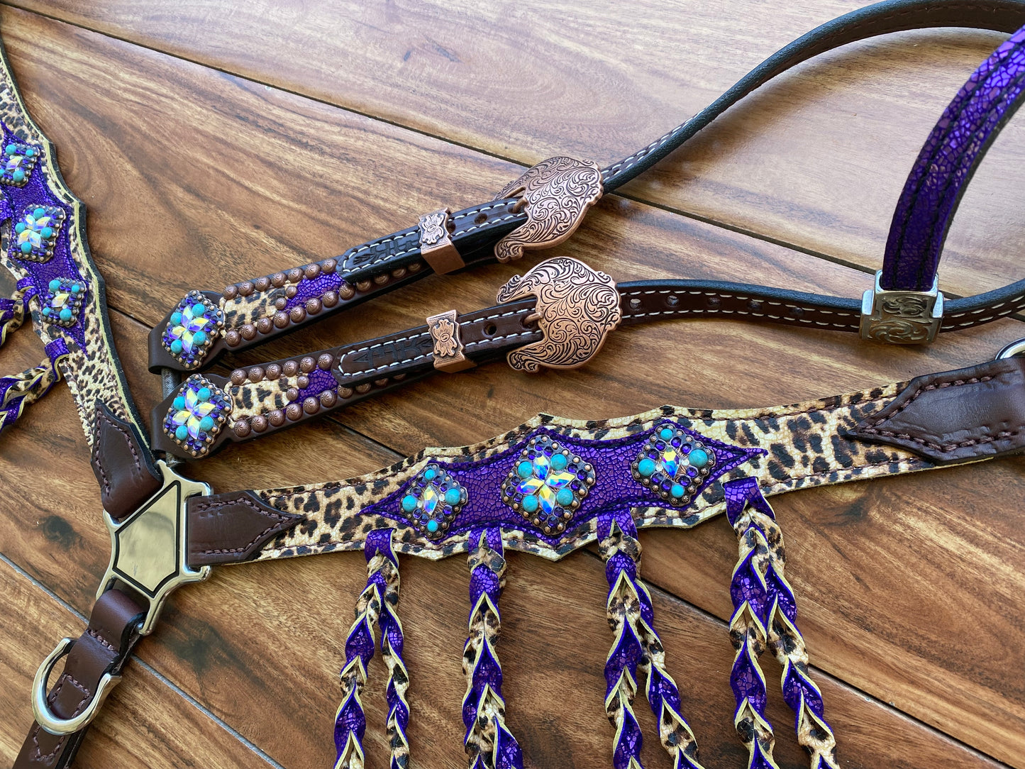 Cheetah and purple Ice with tassels