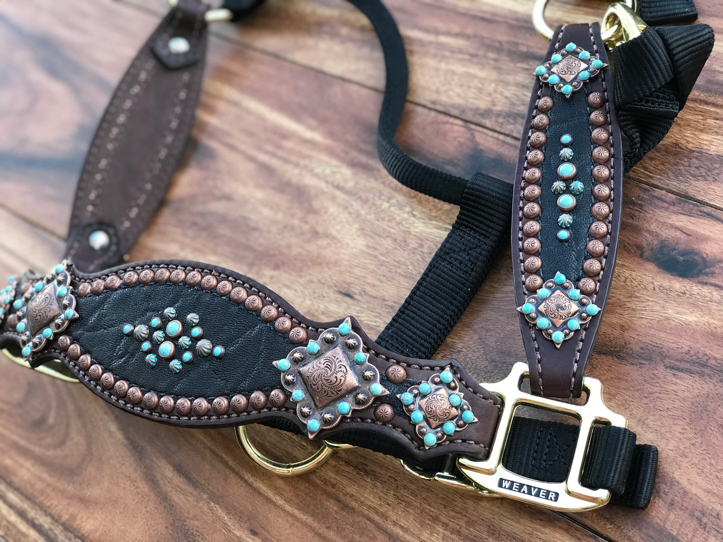 Black elephant with turquoise rocks