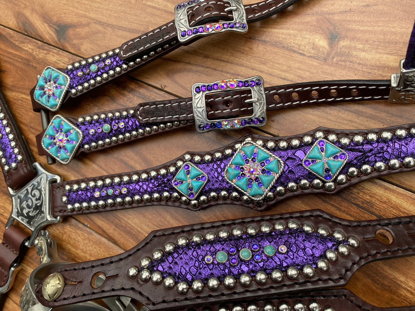 Purple mystic with turquoise