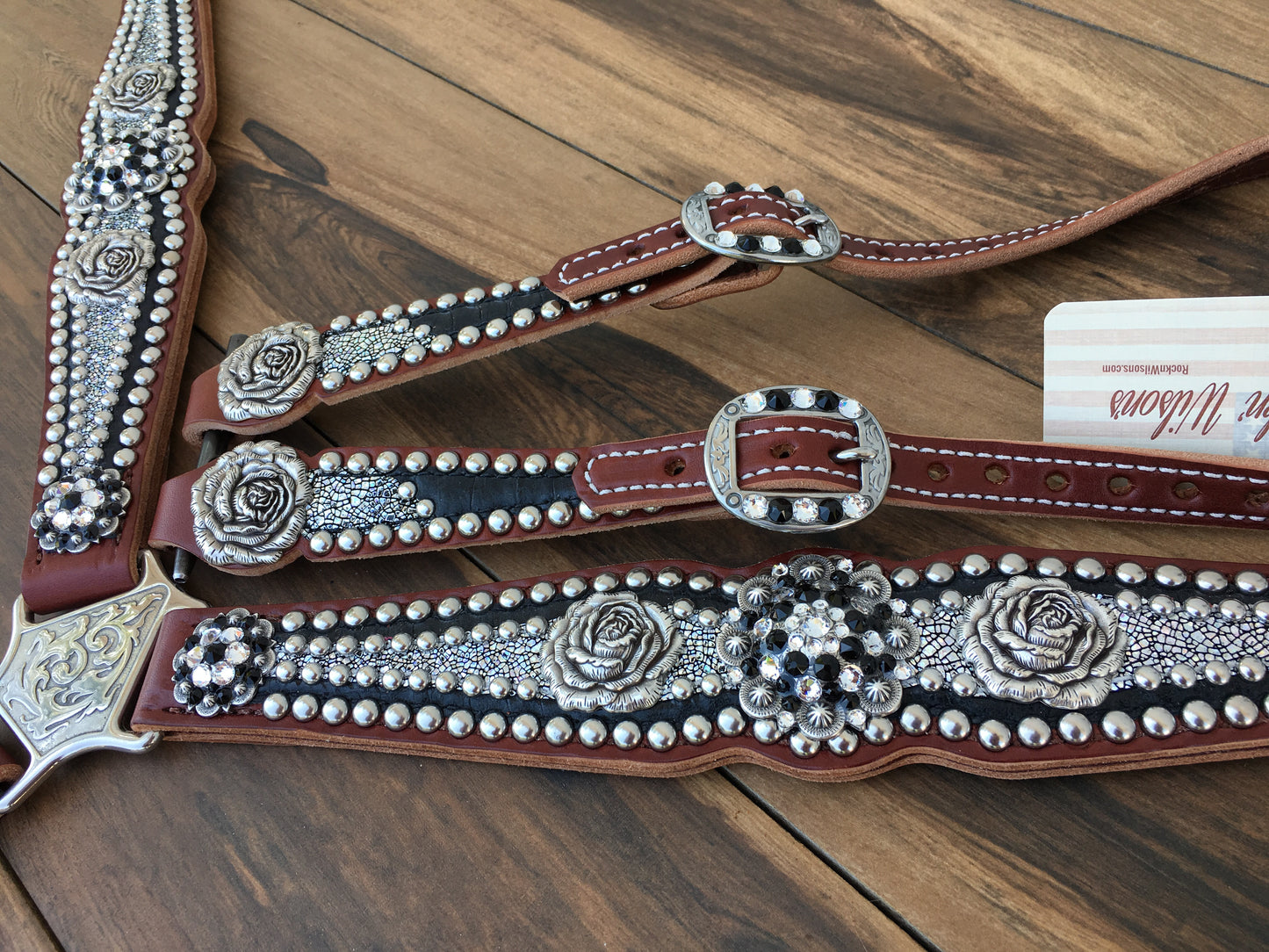 Black gator with Silver Ice and Roses