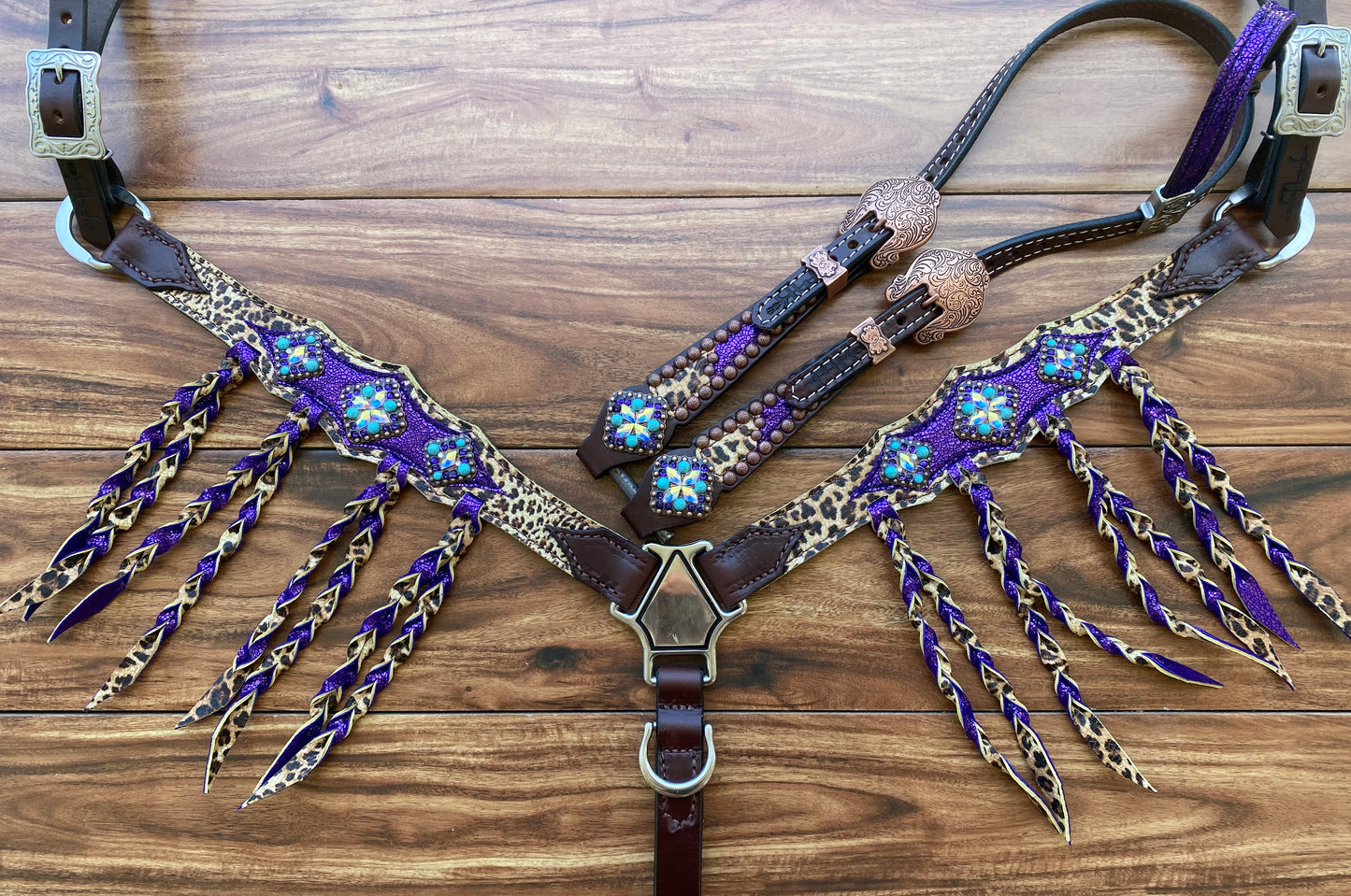 Cheetah and purple Ice with tassels