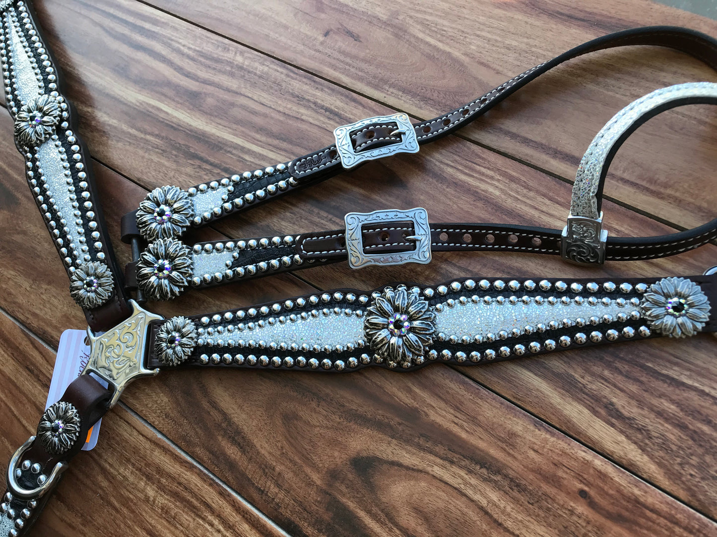 Black gator with silver ice and Daisy’s