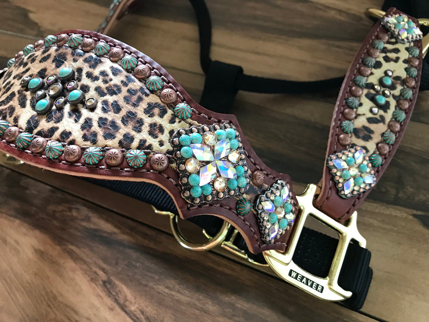 Single Layer Cheetah with Turquoise