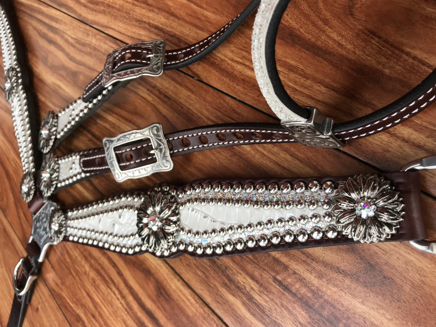 White gator with silver ice