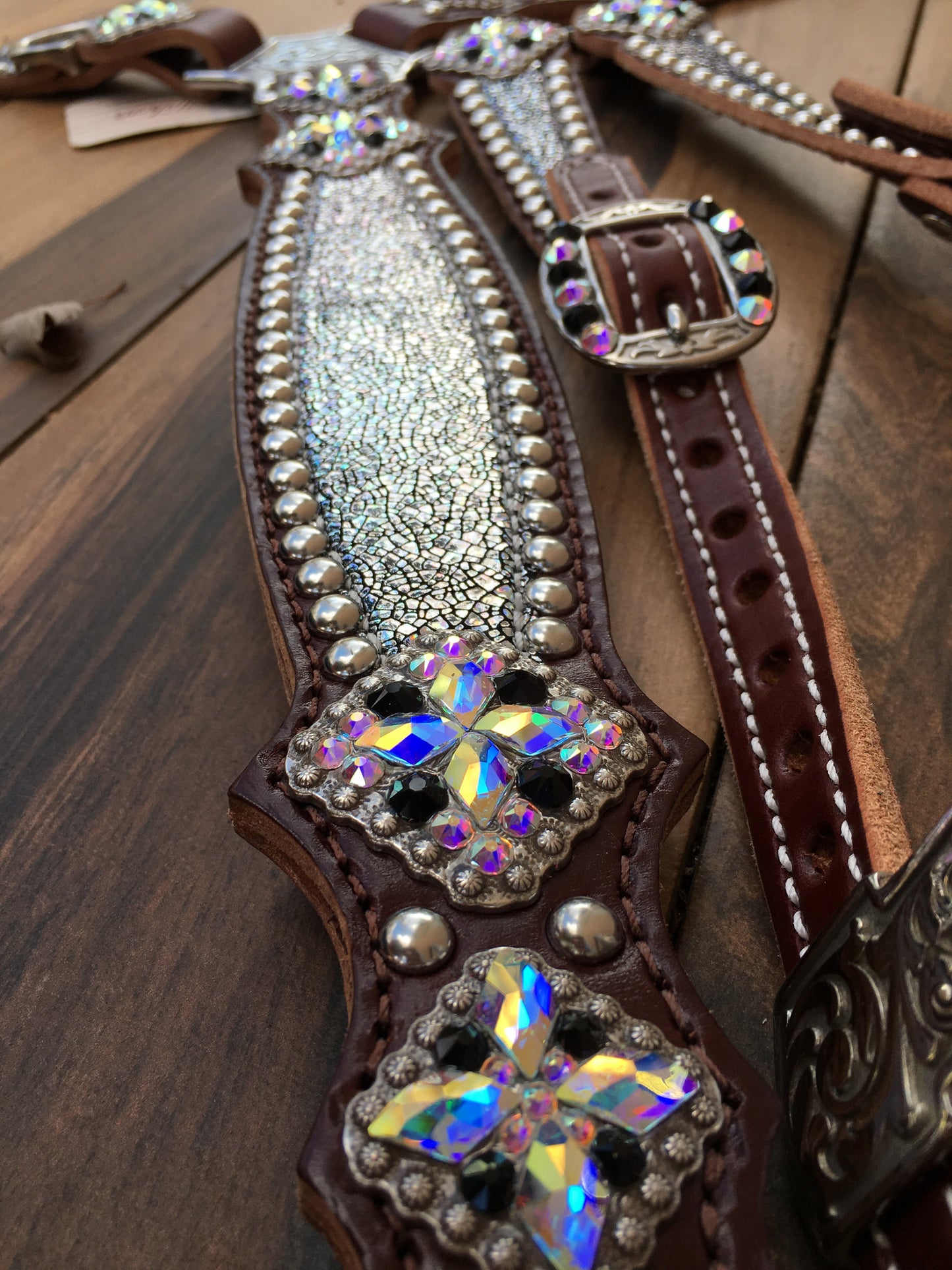 Black and Silver Iridescent Ice