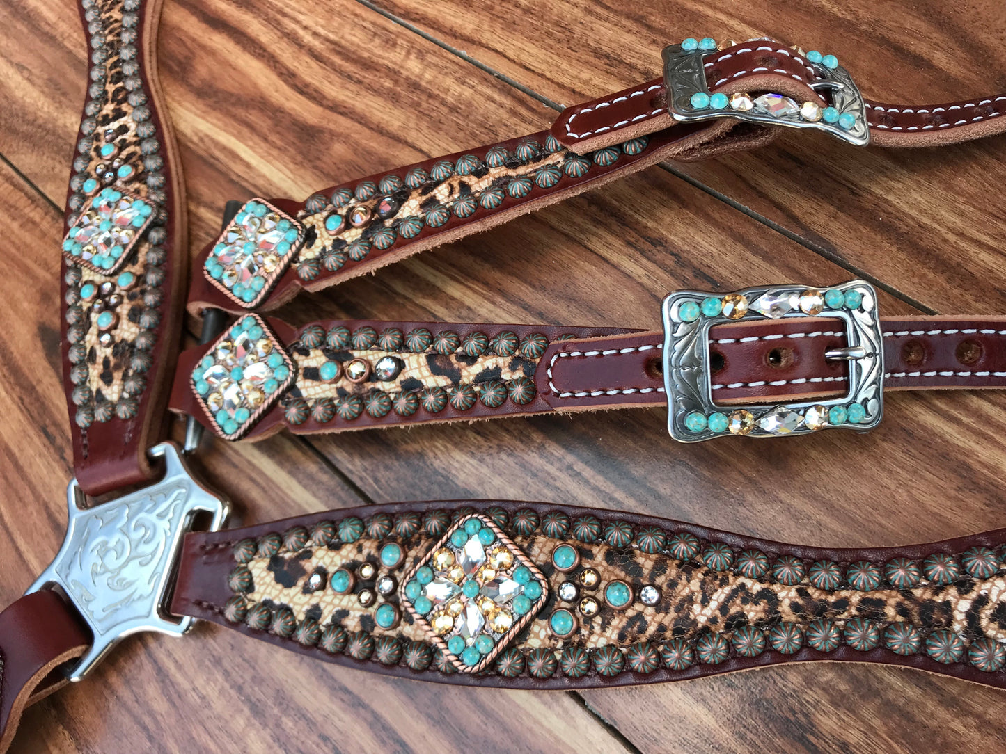 Cheetah with turquoise