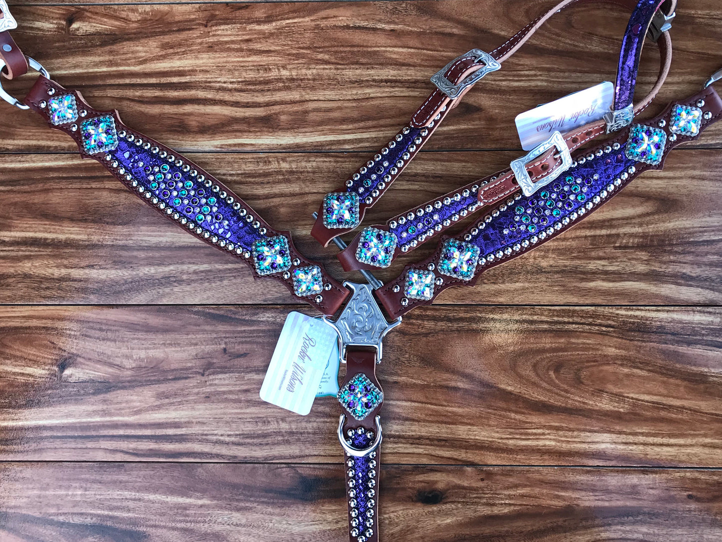 Purple mystic with turquoise rim sets