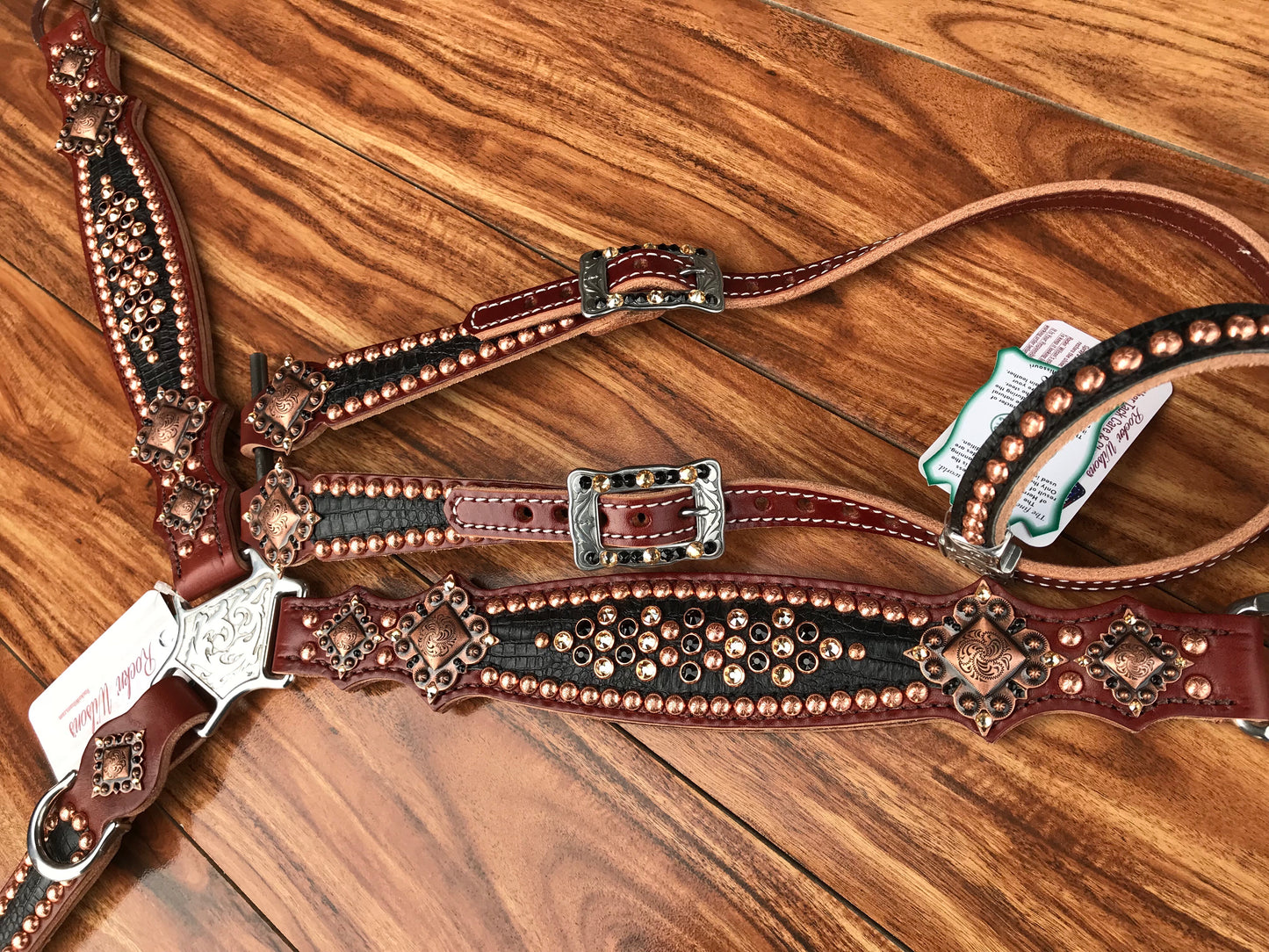 Shiny Black Gator with Copper Accents