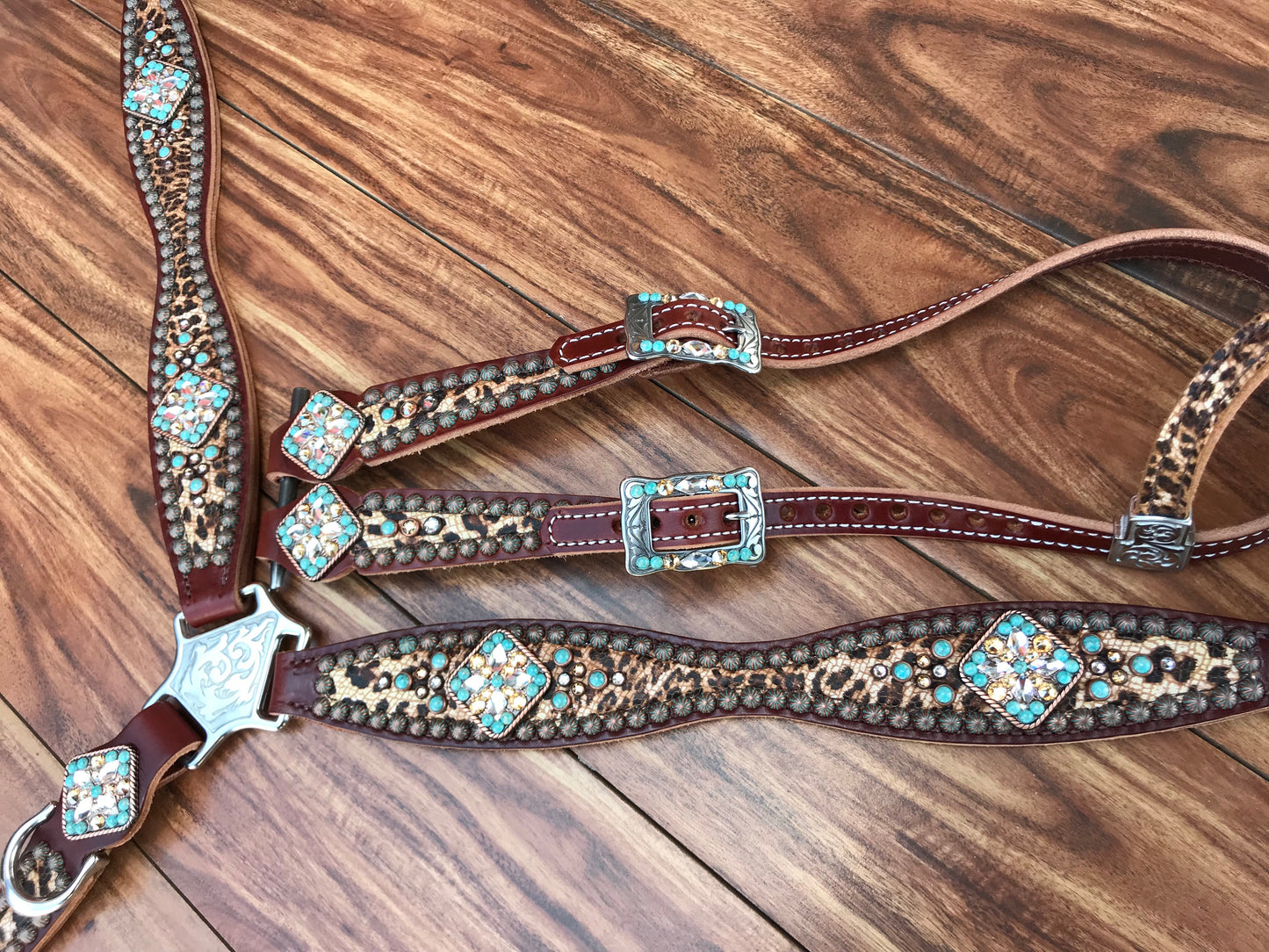 Cheetah with turquoise