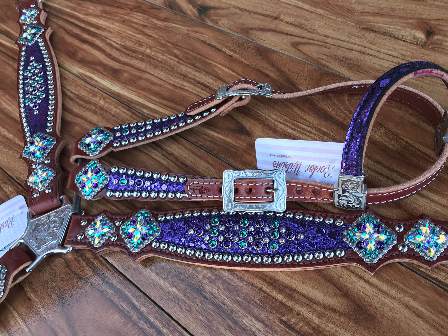 Purple mystic with turquoise rim sets