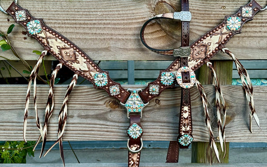 White Laredo with Turquoise