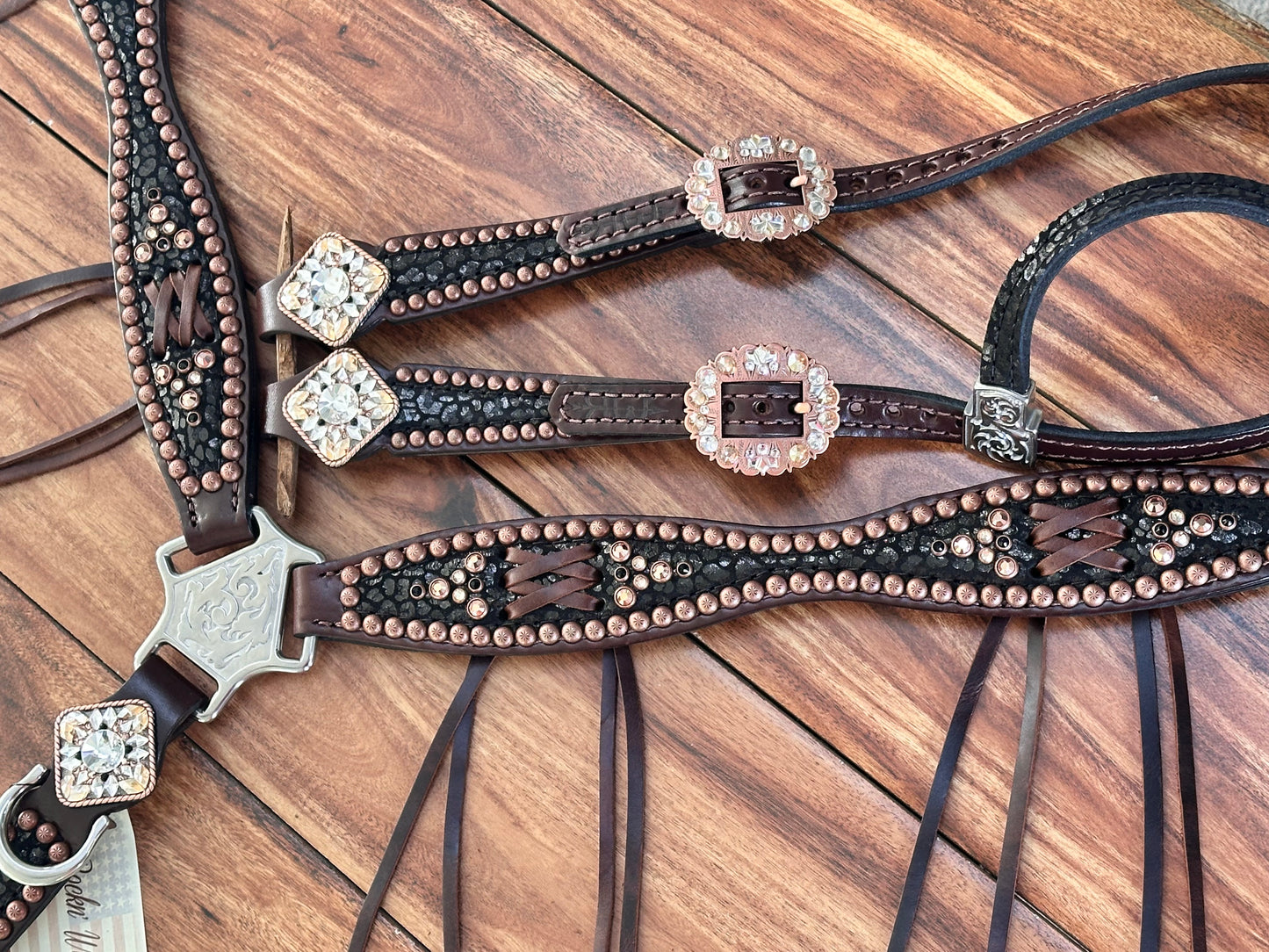 Black cheetah with copper