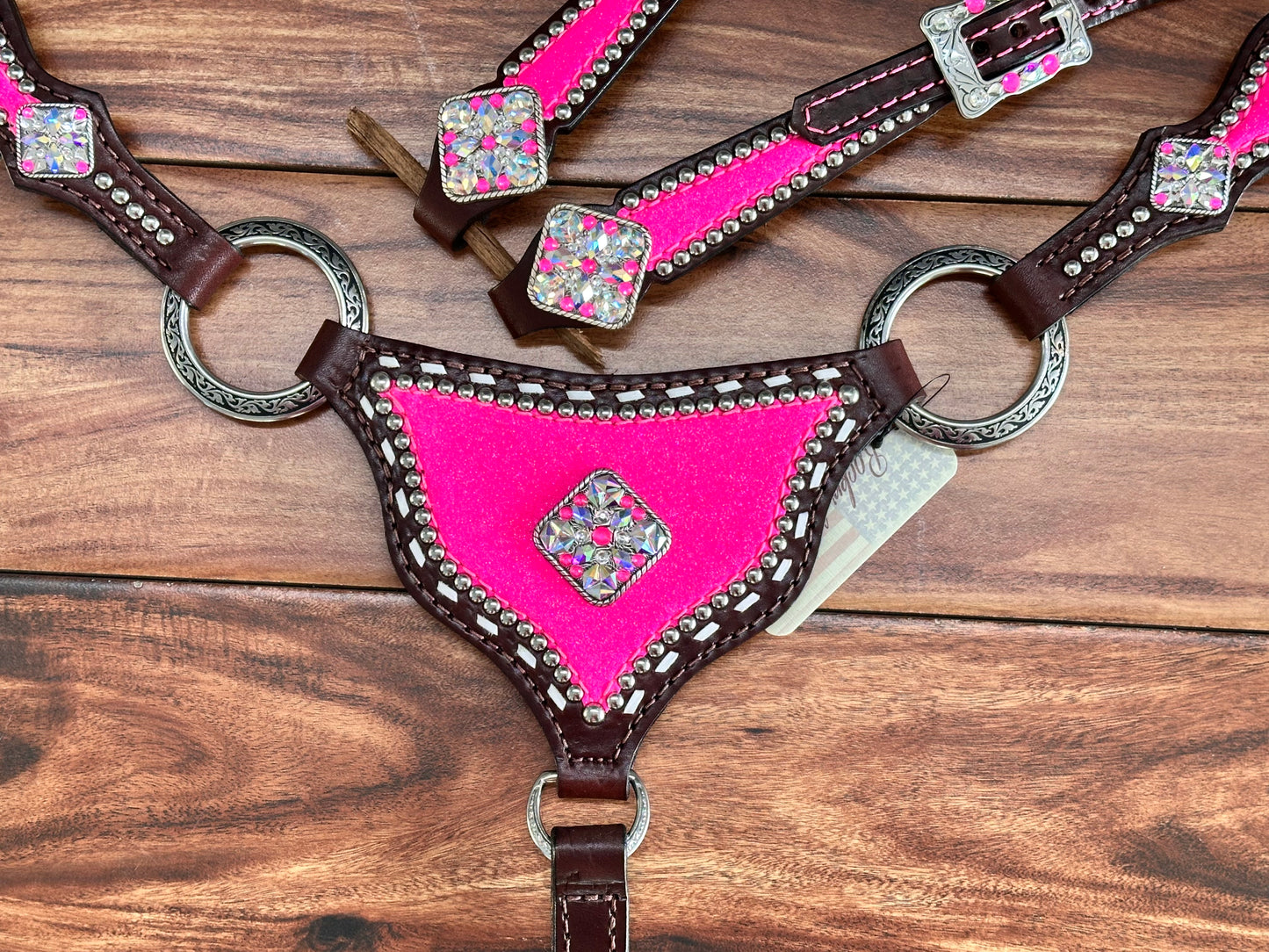 Pink glitter gladiator with rings
